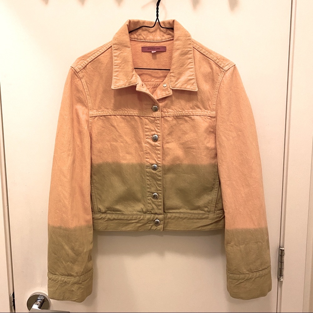 Eckhaus Latta Cropped Denim Jacket, Orange/ Blue, Women’s Size Medium